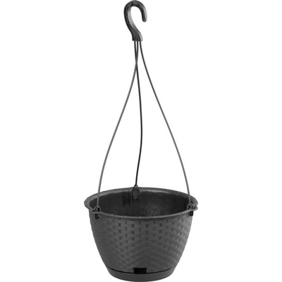 Prosperplast RATOLLA ROUND W květináč závěsný antracit 24.3 cm