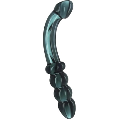 Prisms Erotic Glass Prisms Hamsa - двустранно стъклено дилдо за G-точка - зелено