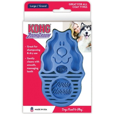 Kong Kartáč gumový ZoomGroom L – Zboží Dáma