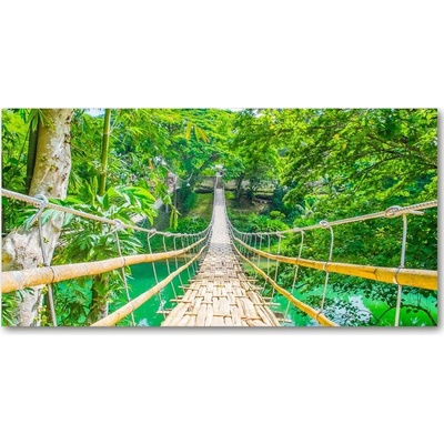 Fotoobraz na skle Most bambusový les 100x50 cm