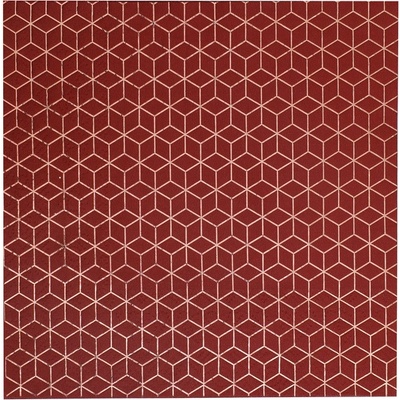 Santex Ubrousky papírové červené Krychličky zlaté 16,5x16,5cm 20ks
