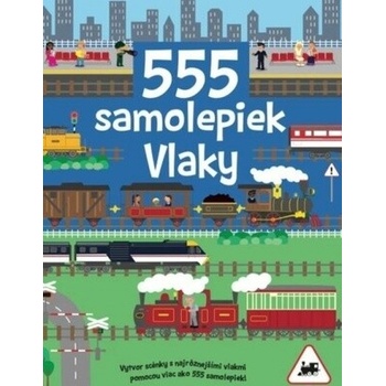 555 samolepiek Vlaky