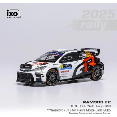 Toyota GR Yaris Rally2 Rally Monte Carlo 2025 30 Yamamoto Fulton IXO 1:43