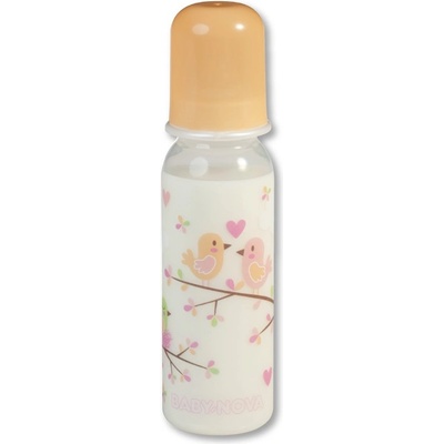 Baby-Nova Стандартно пластмасово шише Baby Nova - 250 ml, птици (47000)