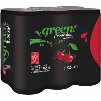Green Cola Green Sour Cherry 6 x 330 ml