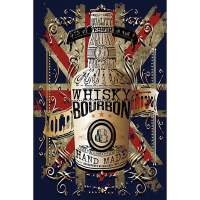 Ceduľa Whiskey Bourbon 40 x 30 cm
