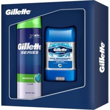 Gillette Clear antiperspirant deodorant gel 70 ml + Sensitive gel na holení 200 ml dárková sada
