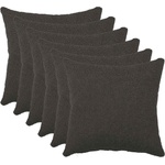 vidaXL Калъфка за възглавница 6 pcs HEERLEN Тъмносиво 40 x 40 cm Букле (908489)
