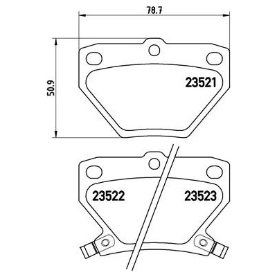 BREMBO Sada brzdových platničiek kotúčovej brzdy P83052