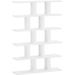 vidaXL Стенен рафт Бяло 70 x 17 x 101 см Инженерна дървесина (8015000)