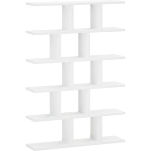 vidaXL Стенен рафт Бяло 70 x 17 x 101 см Инженерна дървесина (8015000)
