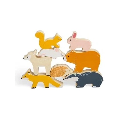 Bigjigs Toys Дървена игра за баланс горски животни - Bigjigs (32011)