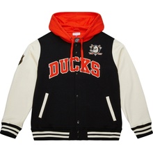 Mitchell & Ness mikina Anaheim Ducks NHL Courtside Fleece Button Front Current Logo