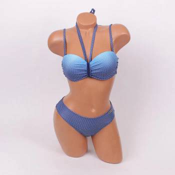 Image 1 of Бански в синьо и малки точки