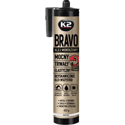 K2 BRAVO profesionálne montážne lepidlo s okamžitým schnutím 453 g