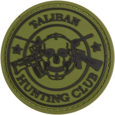 Nášivka TALIBAN HUNTING CLUB plast velcro ZELENÁ