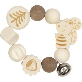 Goki Бебешка еластична дрънкалка Goki - Катерица, Nature (65324)