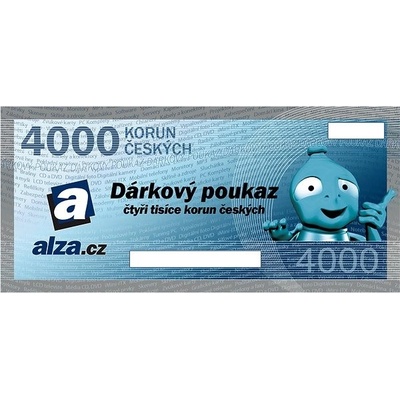 Elektronický dárkový poukaz Alza.cz na nákup zboží v hodnotě 4000 Kč