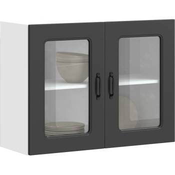 vidaXL Кухненски стенен шкаф с стъклена врата, Kalmar, инженерно дърво (853608)