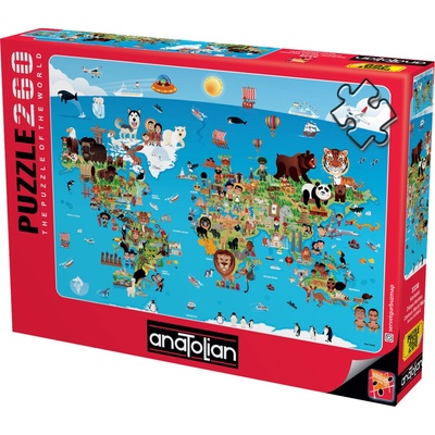 ANATOLIAN Kreslená mapa světa 260 dílků