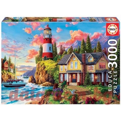 Educa Пъзел educa 18507 - 3000 части - Фар край морето (edu18507)
