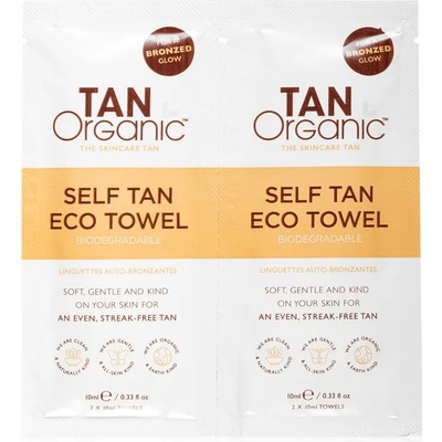 TanOrganic The Skincare Tan автобронзираща кърпичка 2x10ml