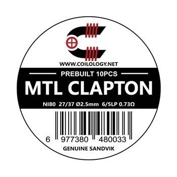 Image 1 of Coilology MTL Clapton SANDVIK Ni80 27/37 2.5mm 6/5LP 0.73ohm 10pcs