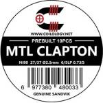 Coilology MTL Clapton SANDVIK Ni80 27/37 2.5mm 6/5LP 0.73ohm 10pcs
