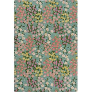 Flair Rugs Ръчно изработен вълнен килим в цвят мента 160x230 cm Emilia Floral - Flair Rugs (503119380026)