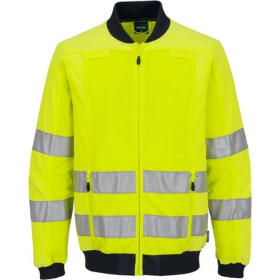 Portwest Bunda T164 Mesh Panel Work reflexní žltá/navy