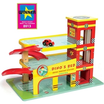 Le Toy Van Dinova červená garáž