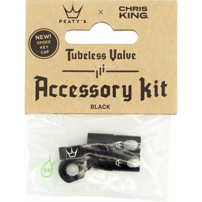 PEATY'S X chris king MK2 BLACK Tubeless VALVES ACCESSORY KIT