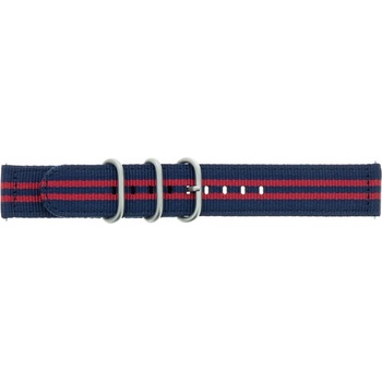 iTFit Универсална сертифицирана каишка за Samsung Gear Sport и Galaxy Watch (20мм) - iTFit GP-R815SAEEBAC Nato Strap (тъмносин-червен) (GP-R815SAEEBAC)