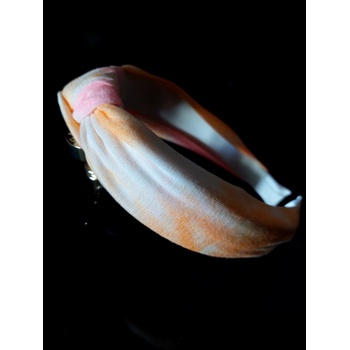 Radi handmade Диадема с възел от трико в оранжеви нюанси (832)