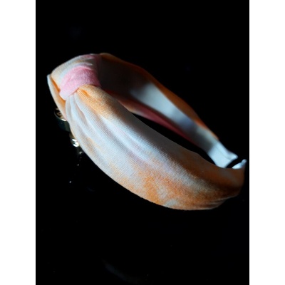 Radi handmade Диадема с възел от трико в оранжеви нюанси (832)