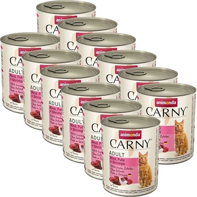 Animonda Carny Adult - Говеждо и пуйка с скариди 12 x 800 г
