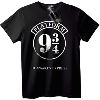 NOONEBRAND Тениска Влак Hogwarts Express Платформа 9 3/4 - L, Black