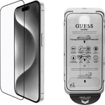 Guess BP Rhinestone 2 в 1 защитно стъкло за екран и камера за iPhone 16 Pro Max сребрист (GUBPP16XSPCLGGS)