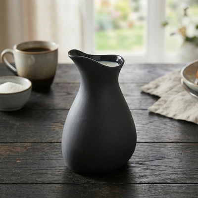 REVOL Likid 500 ml čierny konvička na mlieko porcelánový
