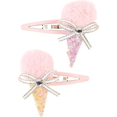 Souza! Souza Souza! - Фиби за коса Damanja - розови със сладолед - 2 бр