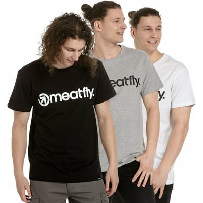 Meatfly опаковка мъжки тениски MF Logo Multipack Black/Grey Heather/White | Черна | Размер Meatfly | Cheren | МЪЖЕ | S