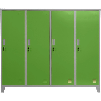 Carmen Метален шкаф Carmen CR-1604-4 JZ - сив / зелен