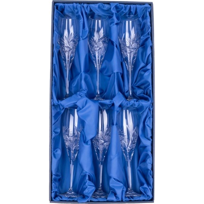 ONTE CRYSTAL Broušené sklenice na sekt Větrník Počet sklenic 6 sklenic v dárkové sadě 150 ml