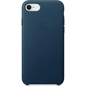 Apple iPhone Leather Case - оригинален кожен кейс (естествена кожа) за iPhone 8, iPhone 7 (син)