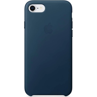 Apple iPhone Leather Case - оригинален кожен кейс (естествена кожа) за iPhone 8, iPhone 7 (син)