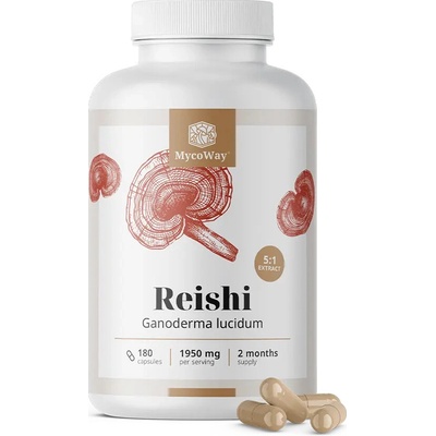 Mycoway Reishi 1950 mg - extrakt 5:1, 180 kapsúl