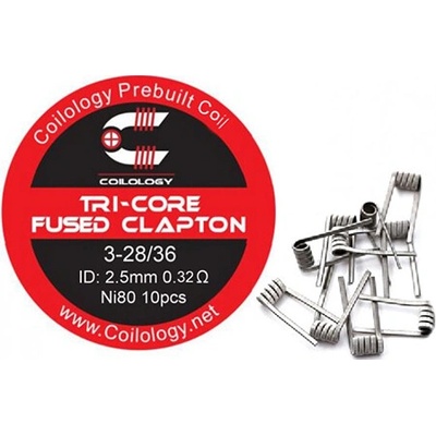 Coilology Tri-Core Fused Clapton Coil Ni80 3-28/36 10ks