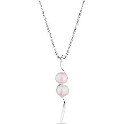 Swan Сребърно колие със сладководна бяла перла GP013W Swan