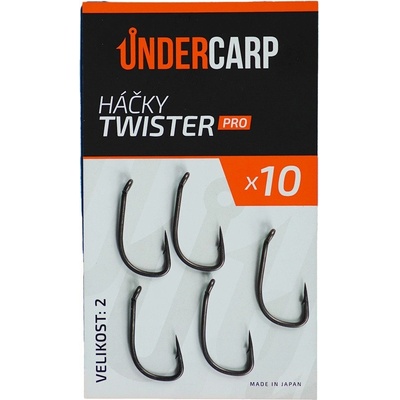 UnderCarp Háčky Twister PRO 10 ks Vel.2