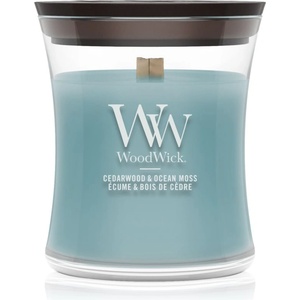 WoodWick Cedarwood & Ocean Moss ароматна свещ с дървен фитил 85 гр